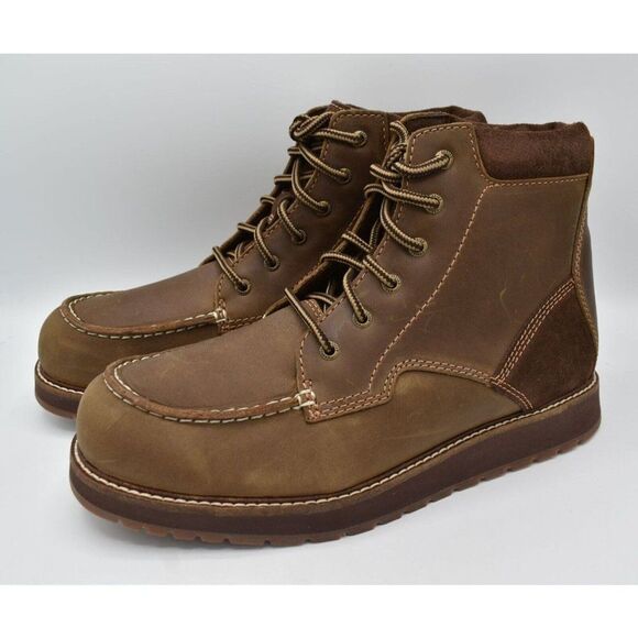 Kodiak Mens Size 10 Devick Saddleback Brown Wedge Moc Toe‎ Lace Up Boots Shoes main image 10